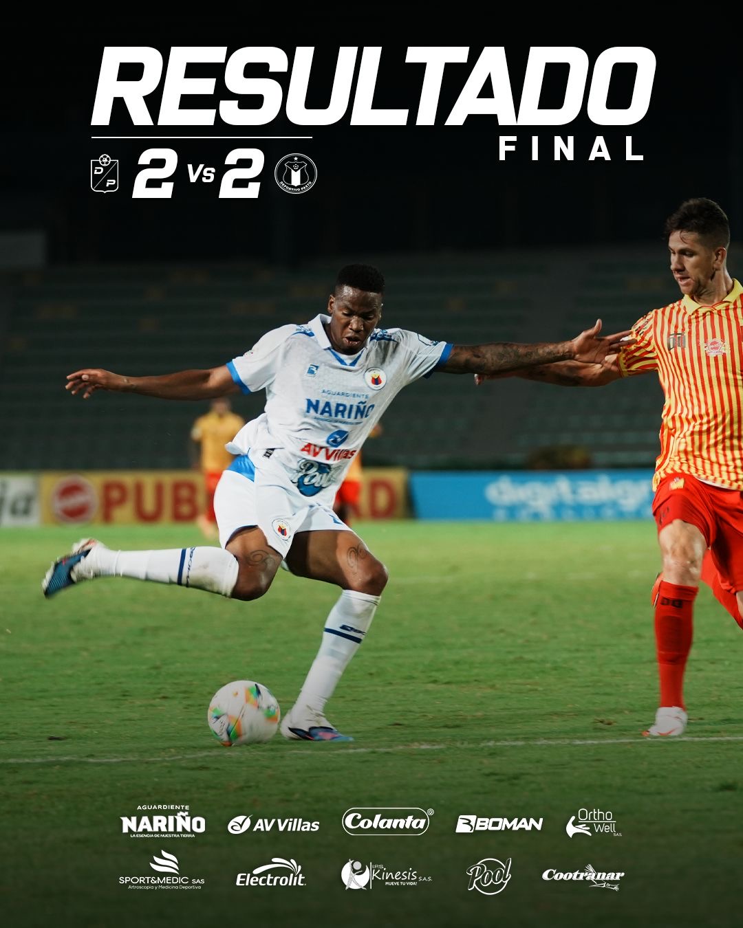 🔴🔵🟡Deportivo Pasto 2-2 Deportivo Pereira.