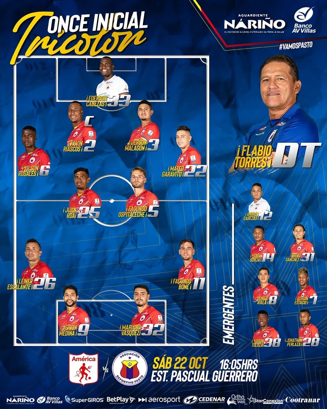 11 INICIAL » Deportivo Pasto